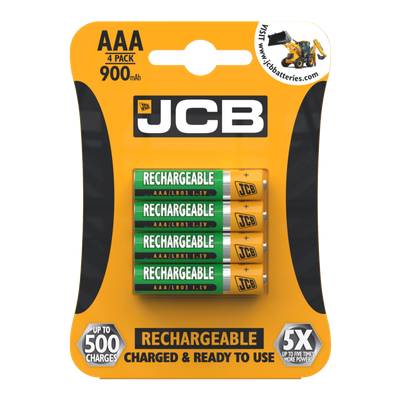 RECHARGEABLE BATTERY AAA 900MAH 4 PACK