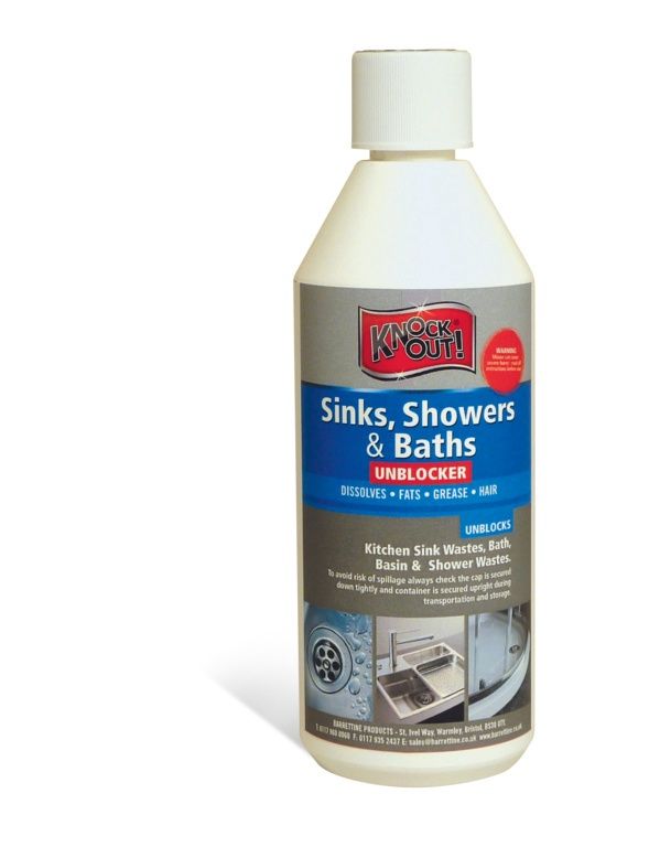 KNOCKOUT SINK,SHOWER &amp; BATH UNBLOCKER 500ML