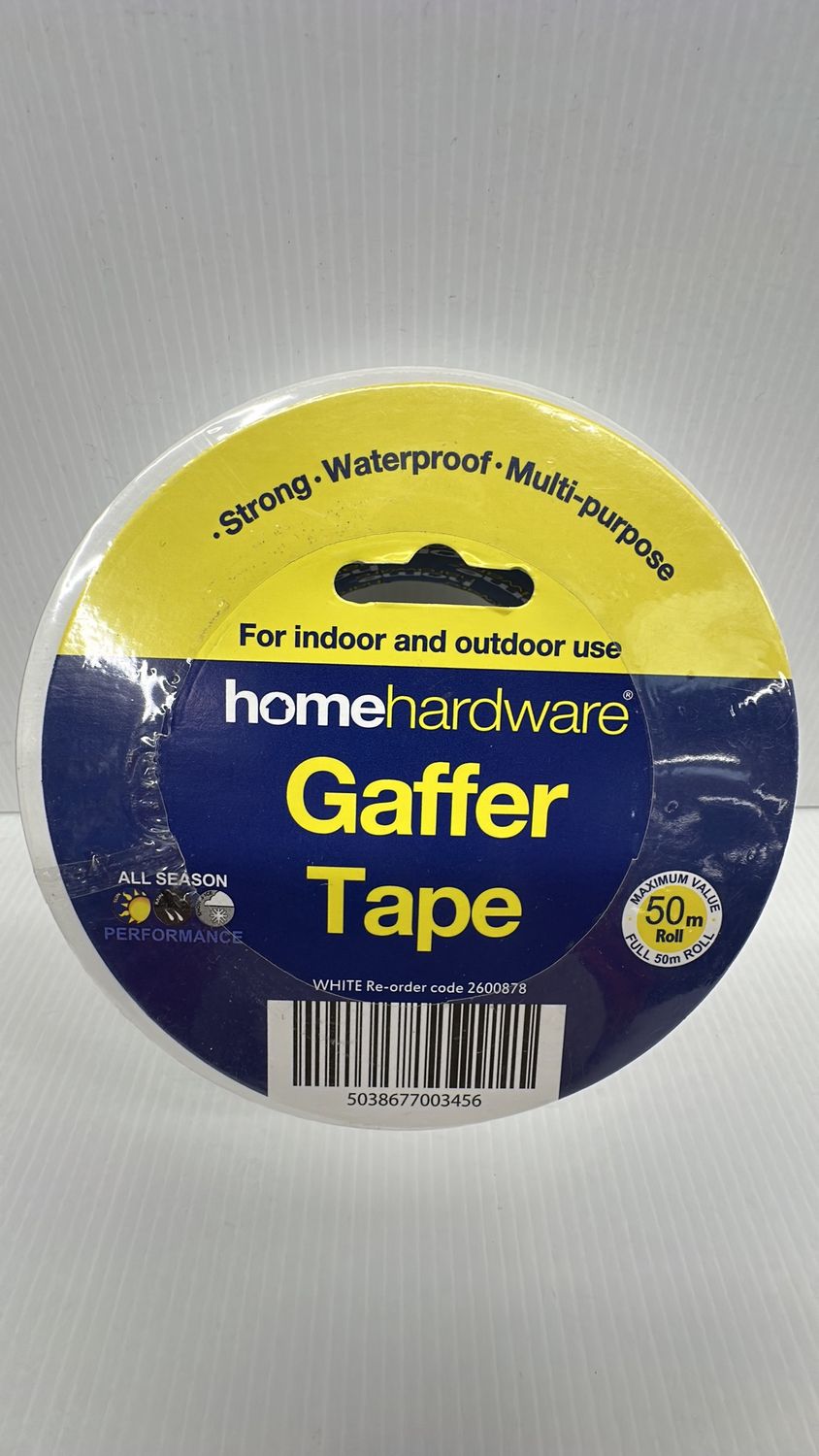 HOME GAFFER/DUCT TAPE 50M WHITE