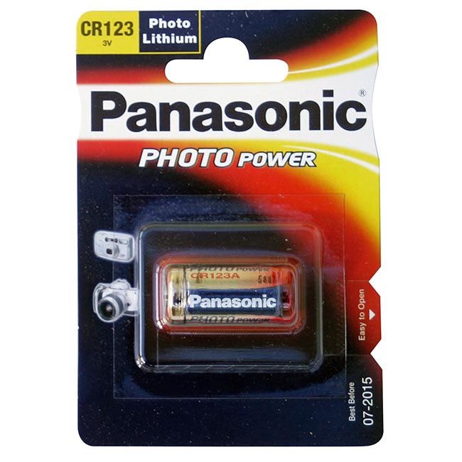 PANASONIC CR123 LITHIUM CAMERA BATTERY