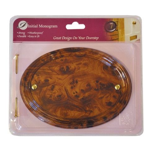 Medium Walnut Effect Oval Plaque