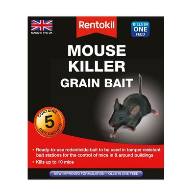 RENTOKIL MOUSE KILLER GRAIN BAIT 5 SACHETS