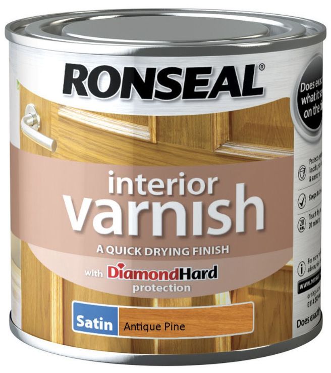 RONSEAL INTERIOR VARNISH ANT PINE 250ML SATIN