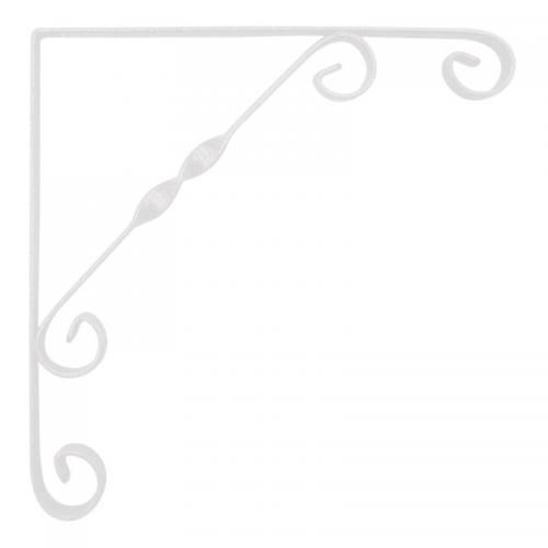 ORNAMENTAL SCROLL BRACKET WHITE 200X200/8"