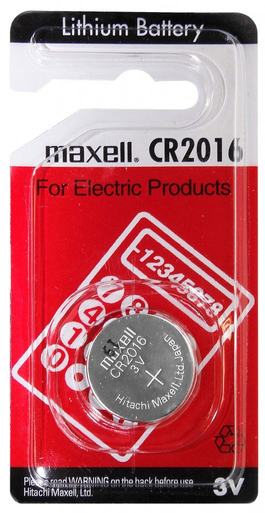 MAXELL CR2016 LITHIUM BATTERY