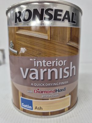 RONSEAL INTERIOR VARNISH SATIN ASH 750ML