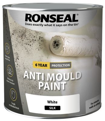 RONSEAL ANTI MOULD PAINT WHITE SILK 2.5L
