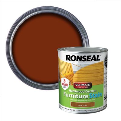 RONSEAL GARDEN FURNITURE STAIN RICH TEAK 750ML 36430