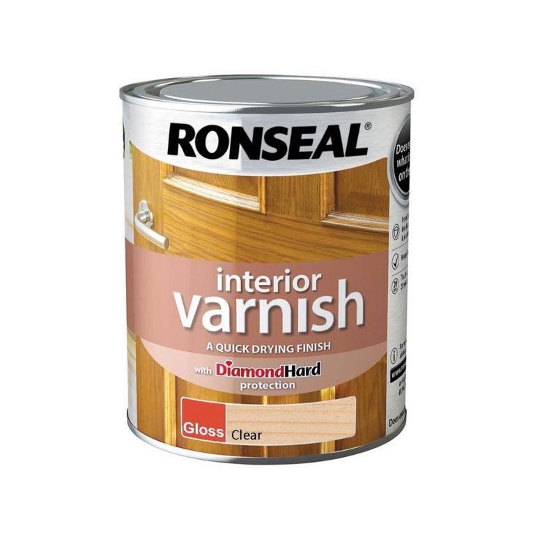 RONSEAL INTERIOR VARNISH CLEAR GLOSS 750ML