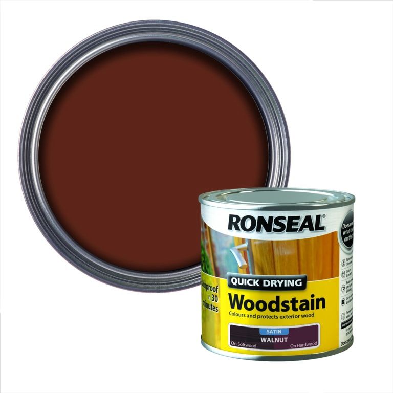 RONSEAL QUICK DRY WOODSTAIN WALNUT 250ML 09477