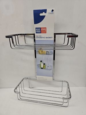 RUST FREE COSMETIC/SHOWER BASKET 2 TIER