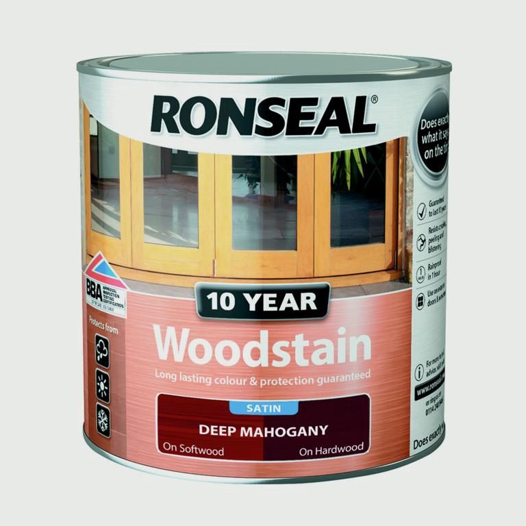 RONSEAL 10 YEAR WOODSTAIN DEEP MAHOGANY 250ML