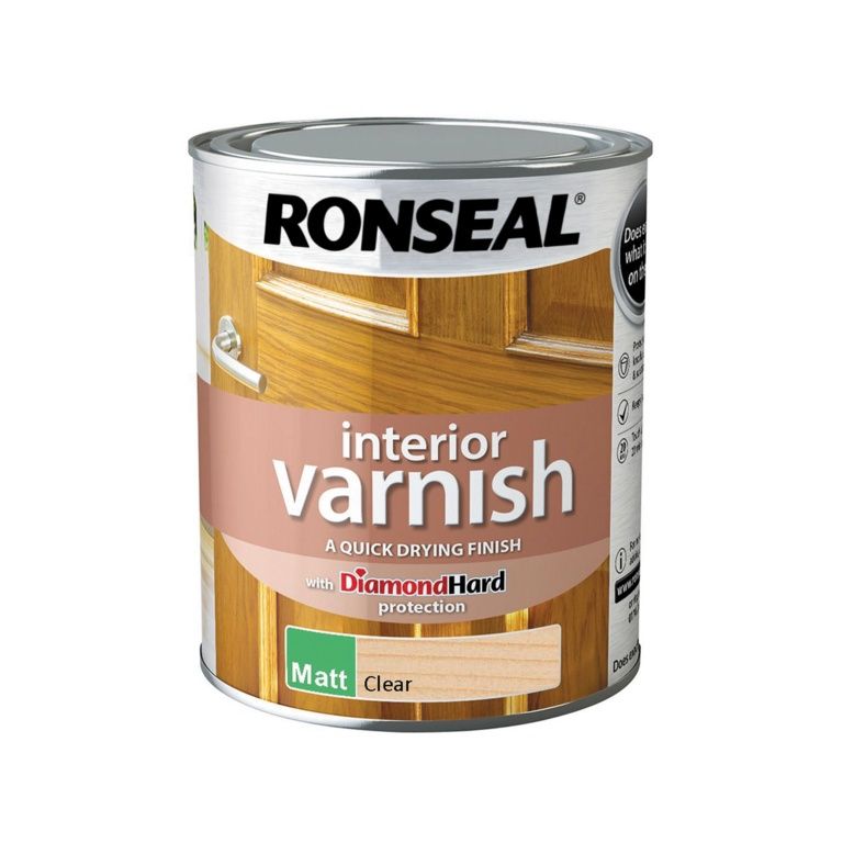 RONSEAL INTERIOR VARNISH CLEAR MATT 750ML