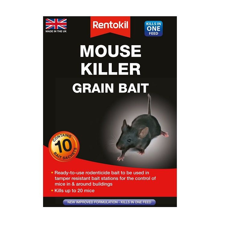 RENTOKIL MOUSE KILLER GRAIN BAIT 10 SACHETS