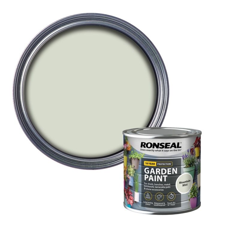 RONSEAL 10 YEAR GARDEN PAINT  MOUNTAIN MIST 250ML