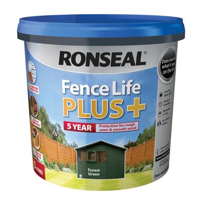 RONSEAL FENCE LIFE PLUS FOREST GREEN 5LT