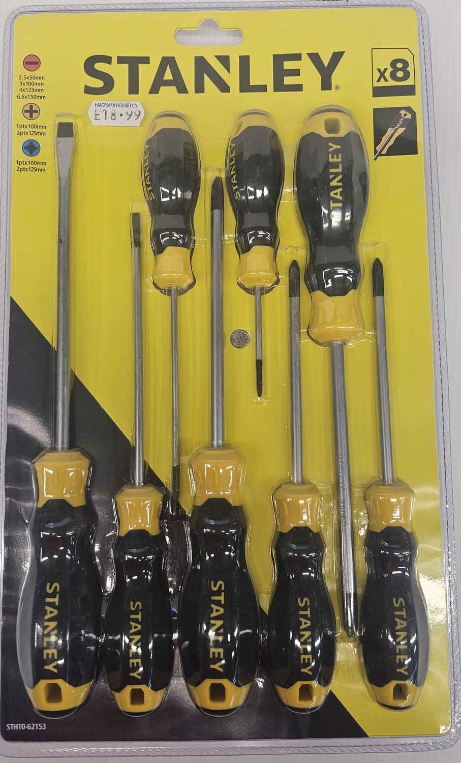 STANLEY 8PC CUSHION GRIP SCREWDRIVER SET