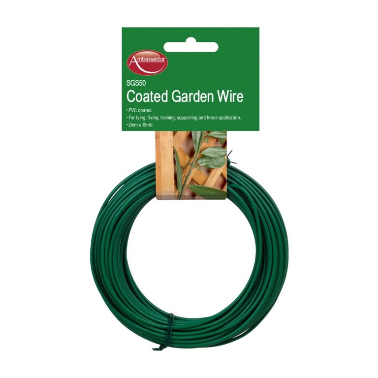 SUPAGARDEN 2MM X 15M PVC GARDEN WIRE SGS50