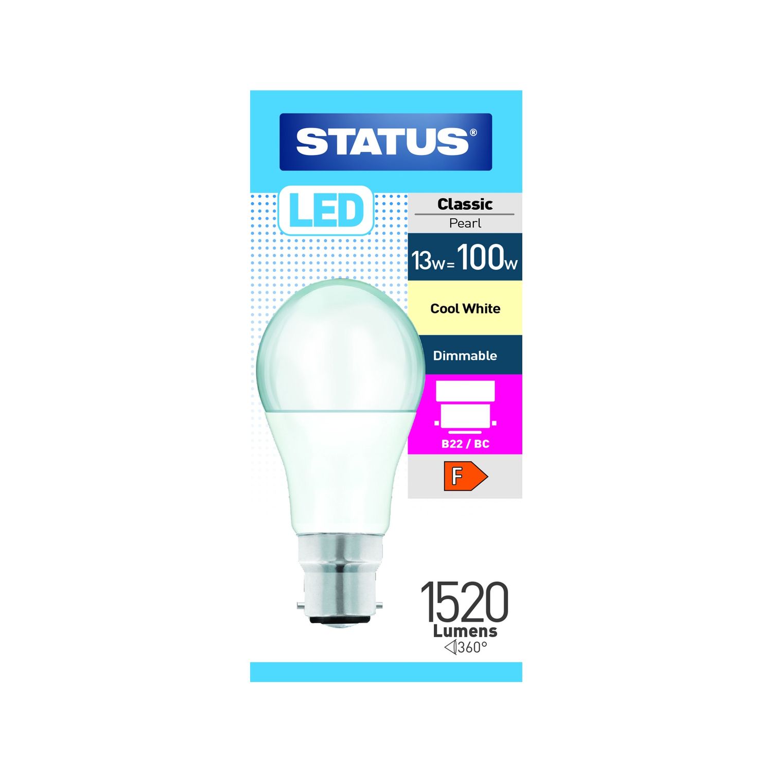 Status Led 13w-100w Cool White BC