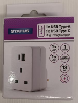 S2USBACPT1PK5 USB A+ USB C PLUG