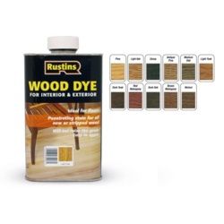 RUSTINS WOOD DYE LIGHT OAK 250ML