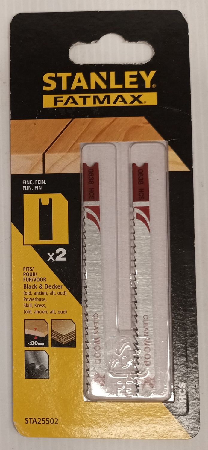 STA25502 JIGSAW BLADES WOOD FINE FINISH