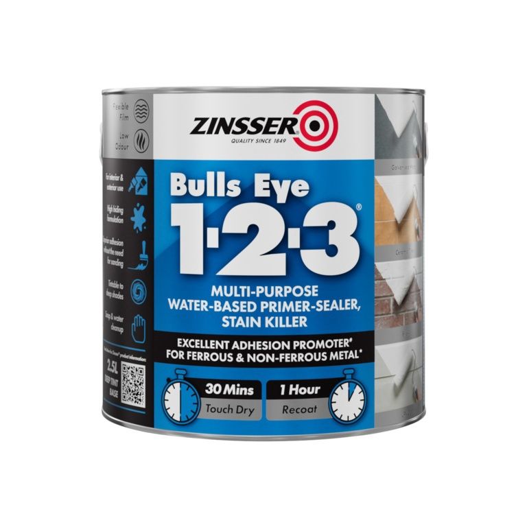 ZINSSER BULLSEYE 123 PRIMER 2.5L