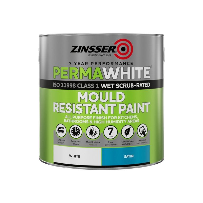 ZINSSER PERMAWHITE INT SATIN 2.5LT