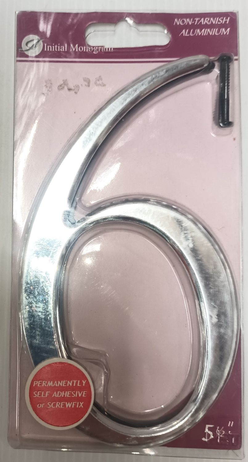 5 1/2" SILVER EFFECT NUMBER 6