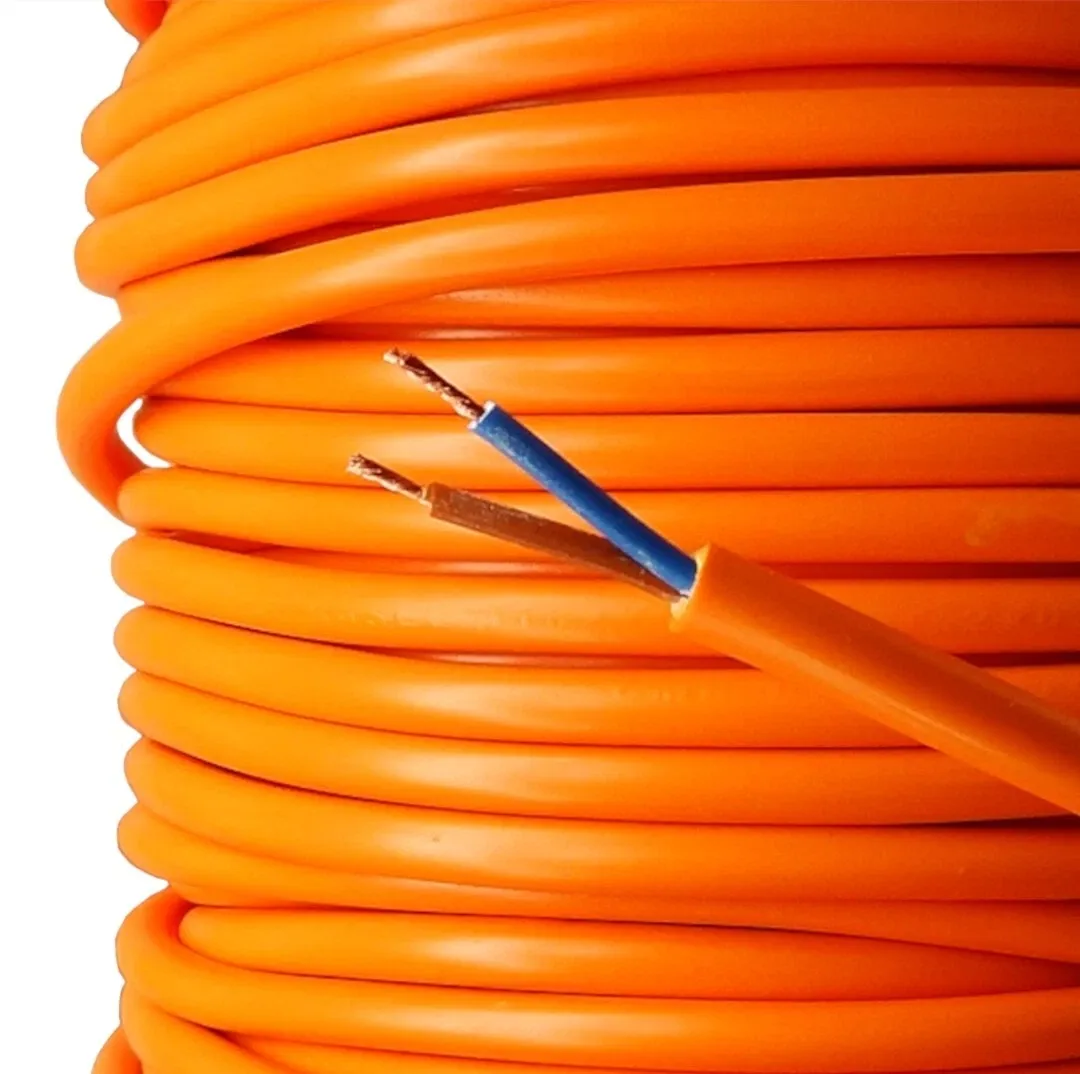 0.75MM 2 CORE ORANGE CABLE PER MTR