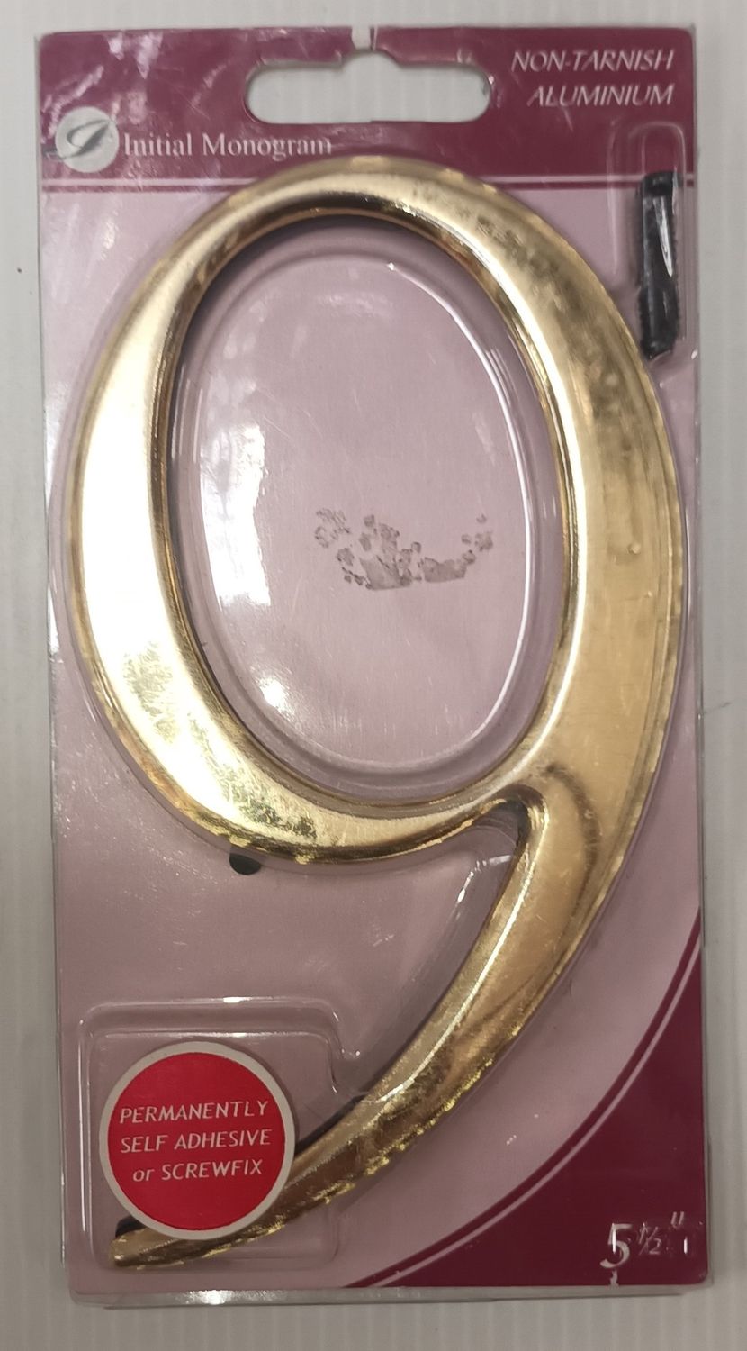 5 1/2” Gold Effect Number 9