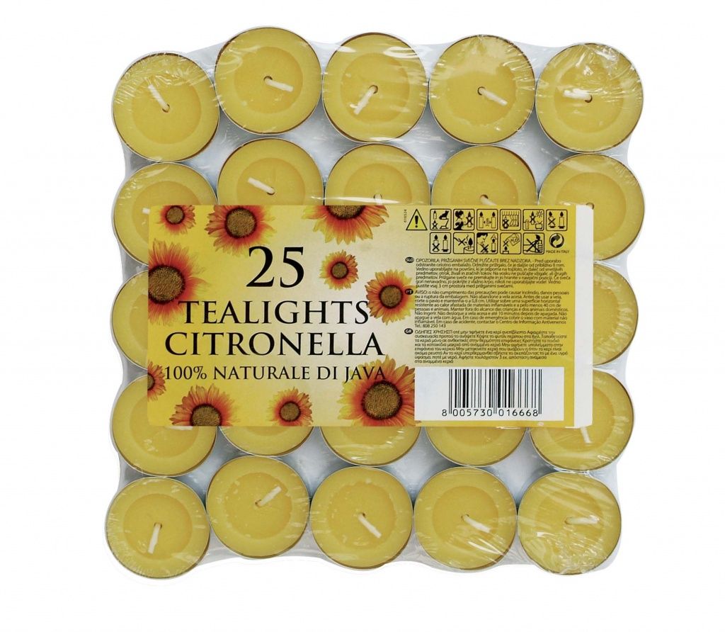 25 TEALIGHTS CITRONELLA