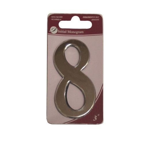 3” Silver Effect Numeral 8