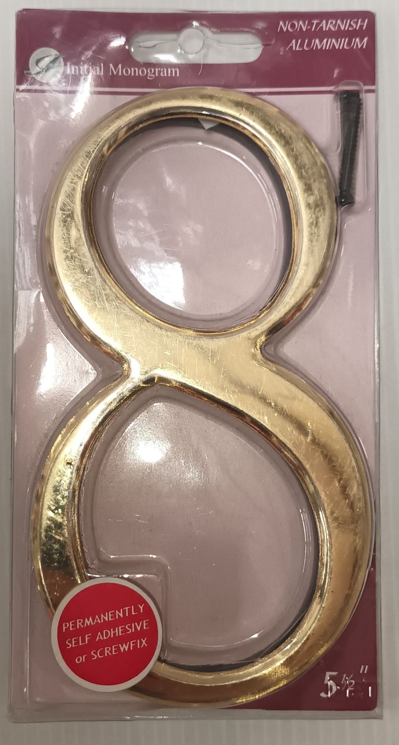5 1/2" Gold Effect Number 8