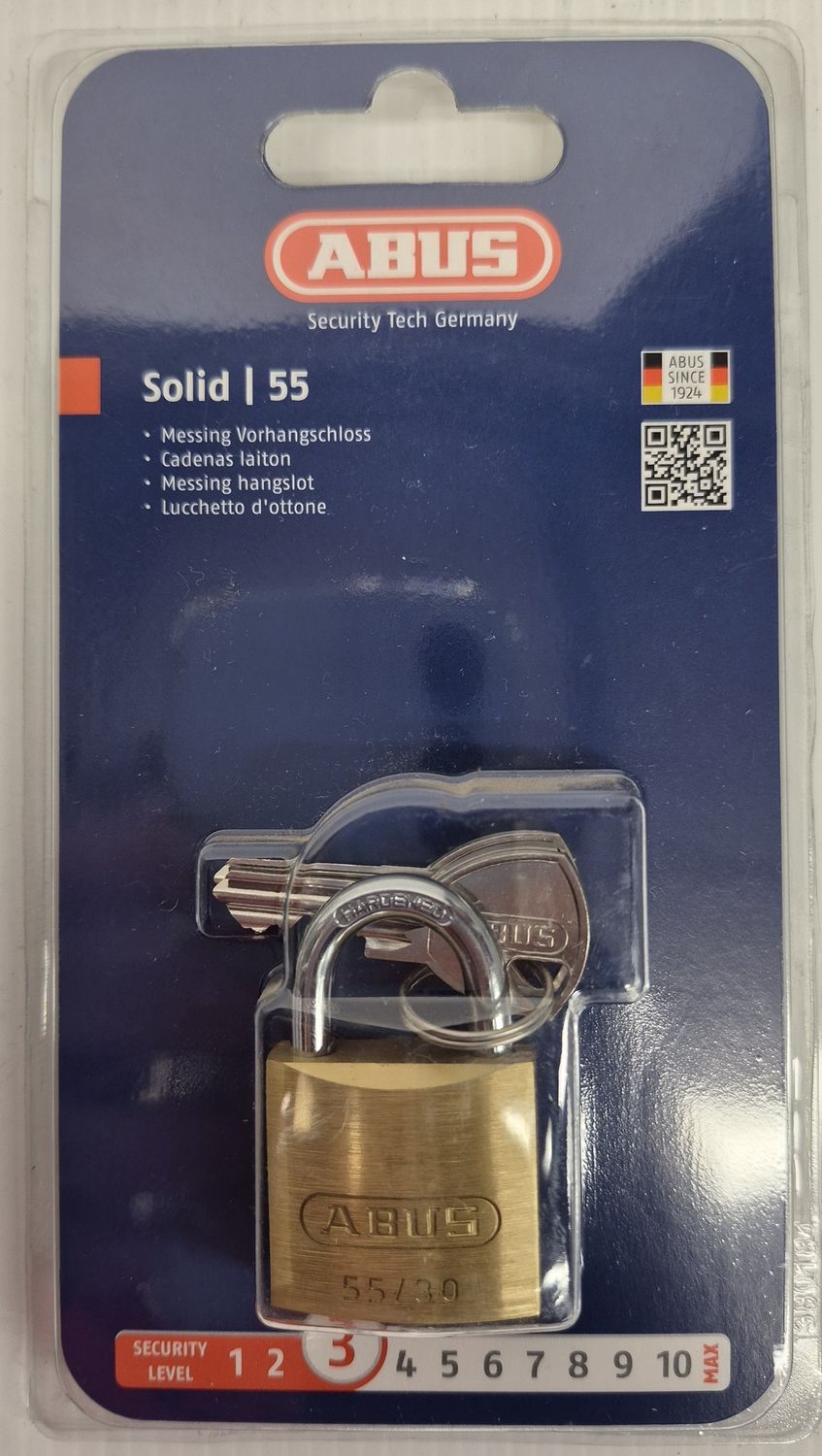 55/30 BRASS PADLOCK