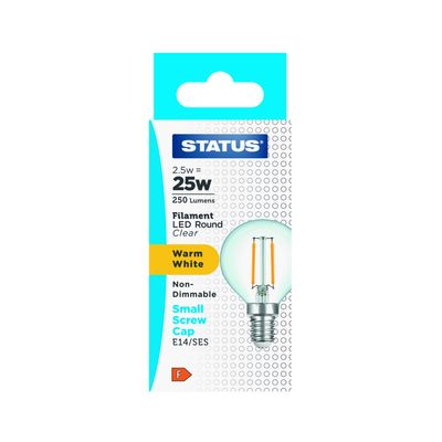 2.5W SES LED ROUND CLEAR FILAMENT