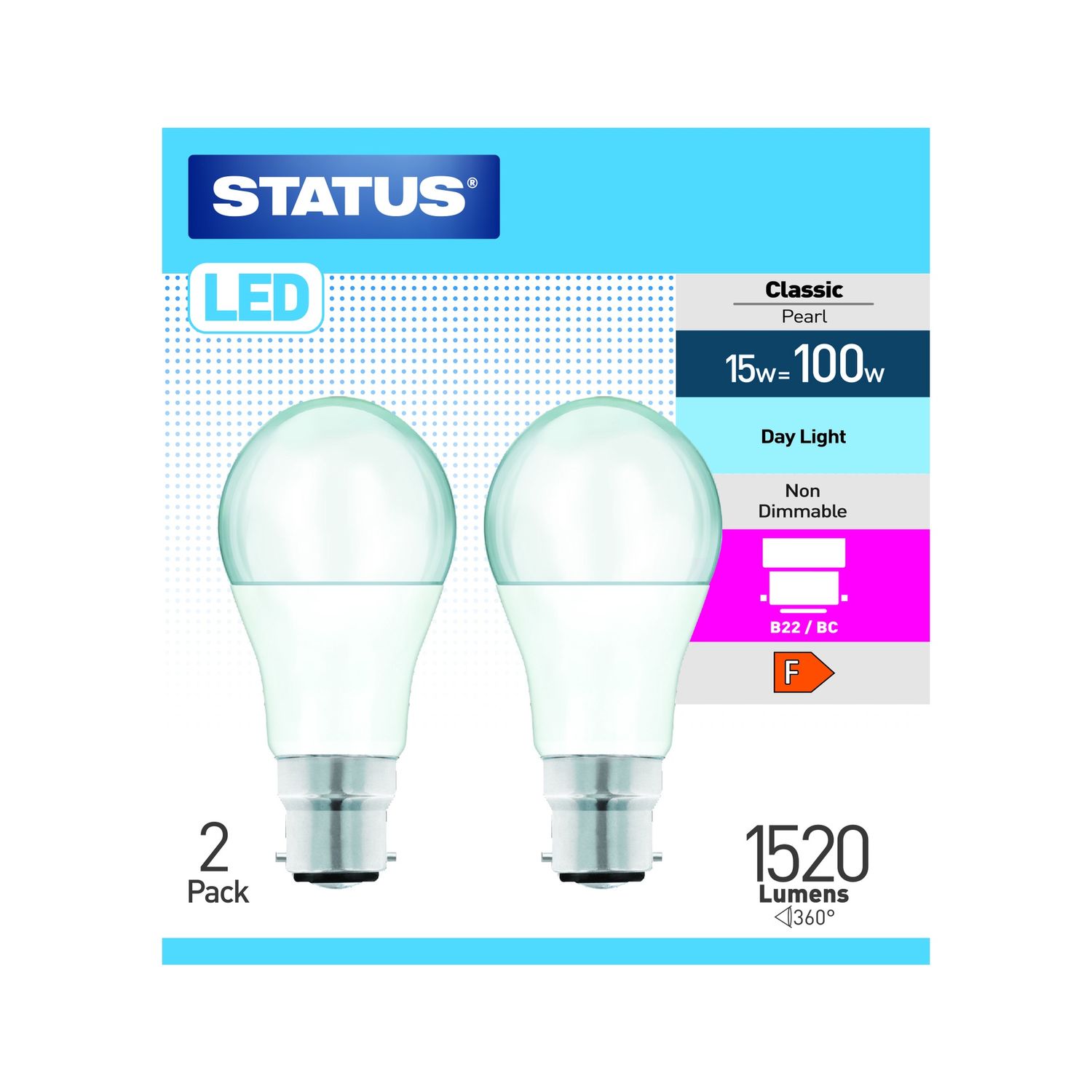 15W LED BC GLS DAYLIGHT NON-DIMMABLE