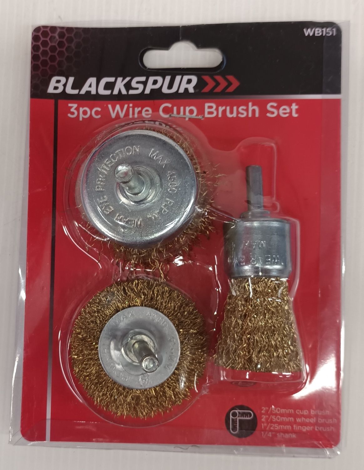 3PC ROTARY TOOL WIRE BRUSH SET'