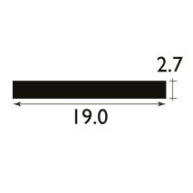 19MM PVC FLAT BAR WHITE