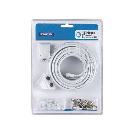 15 MTR, TV AERIAL EXTENSION KIT, WHITE, STATUS