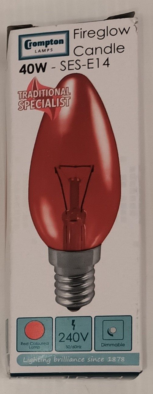 40W SES FIREGLOW CANDLE BULB