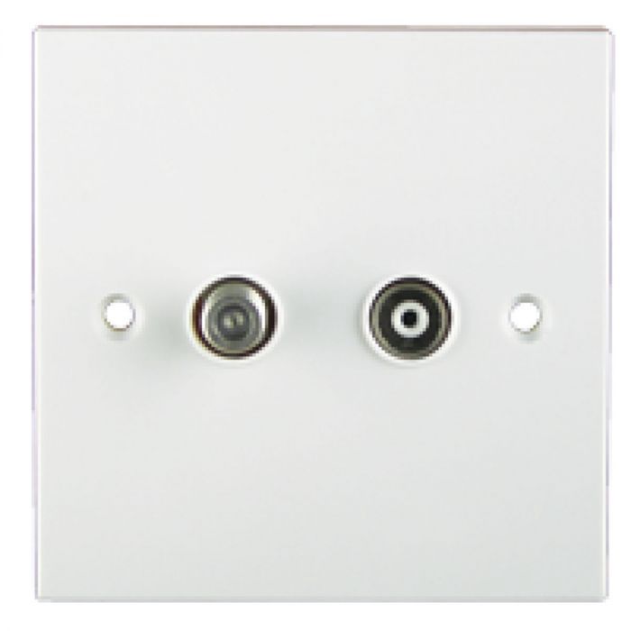 2 GANG SATELITE OUTLET PLATE