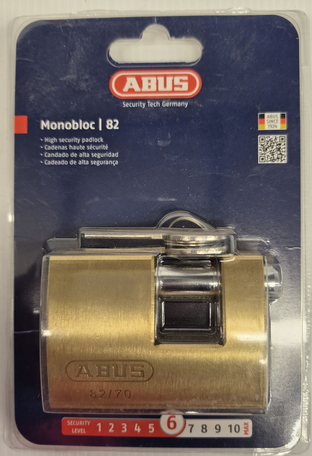 82/70 BRASS SHUTTER PADLOCK