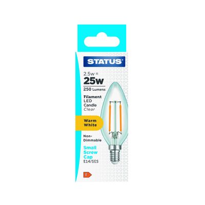 2.5W SES LED CANDLE CLEAR FILAMENT