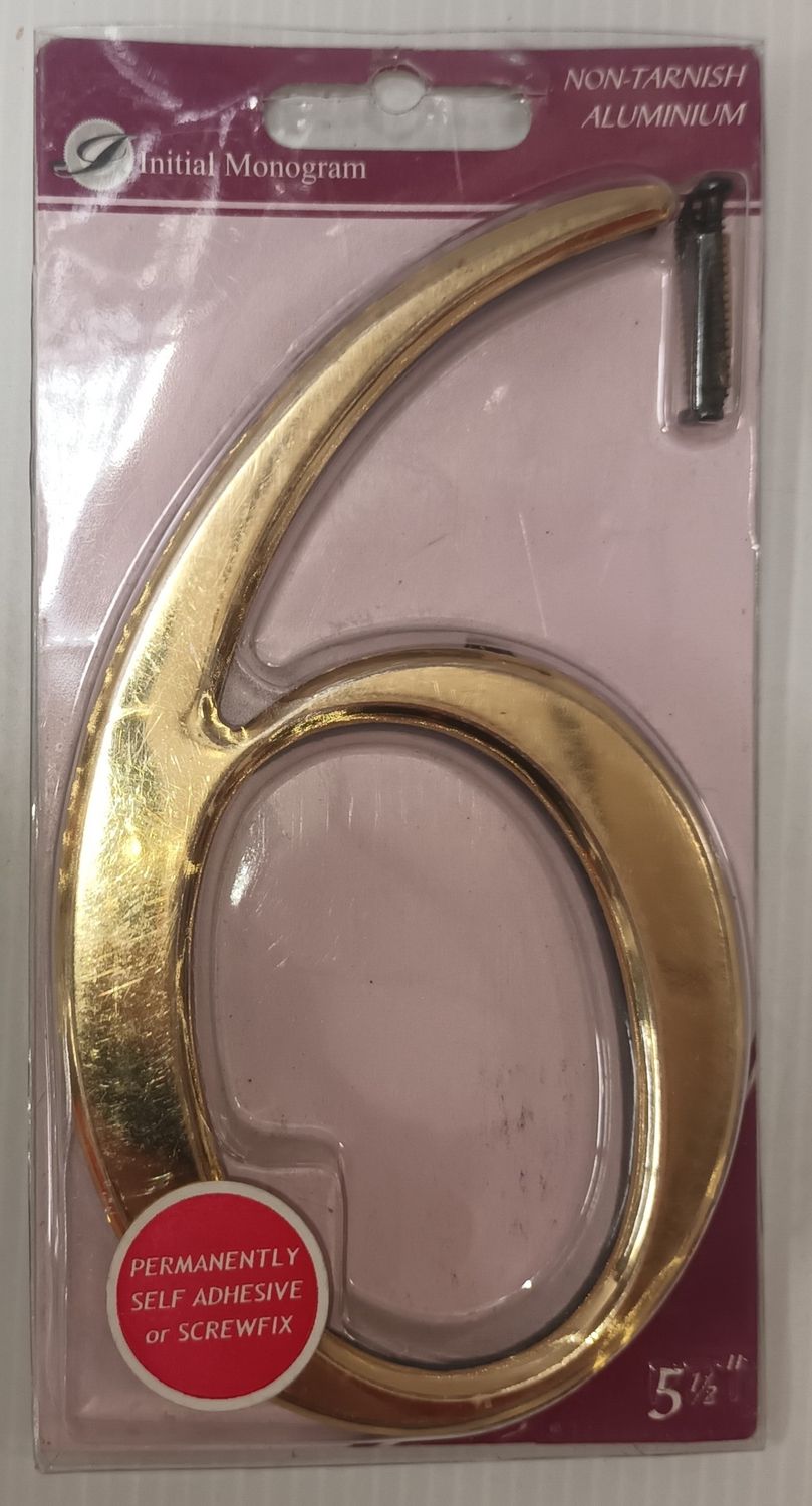 5 1/2” Gold Effect Number 6