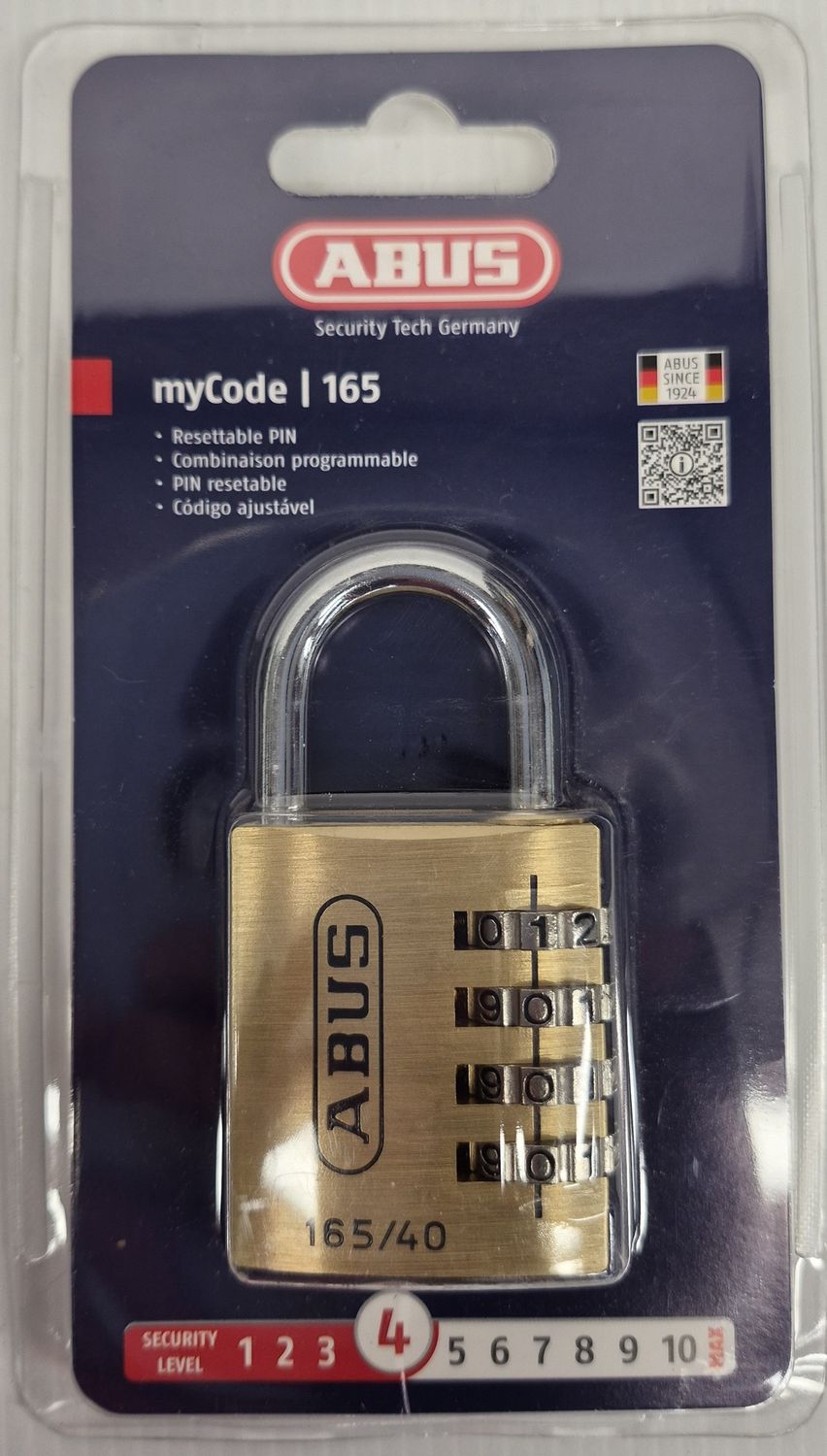 BRASS COMBINATION PADLOCK 165/40