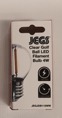 5W CLEAR FILAMENT  GOLF BALL ES