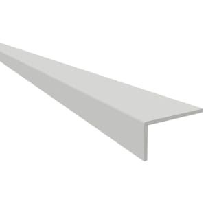 ANGLE UNEQUAL-SIDED. WHITE PLASTIC. 40X10MM 1M