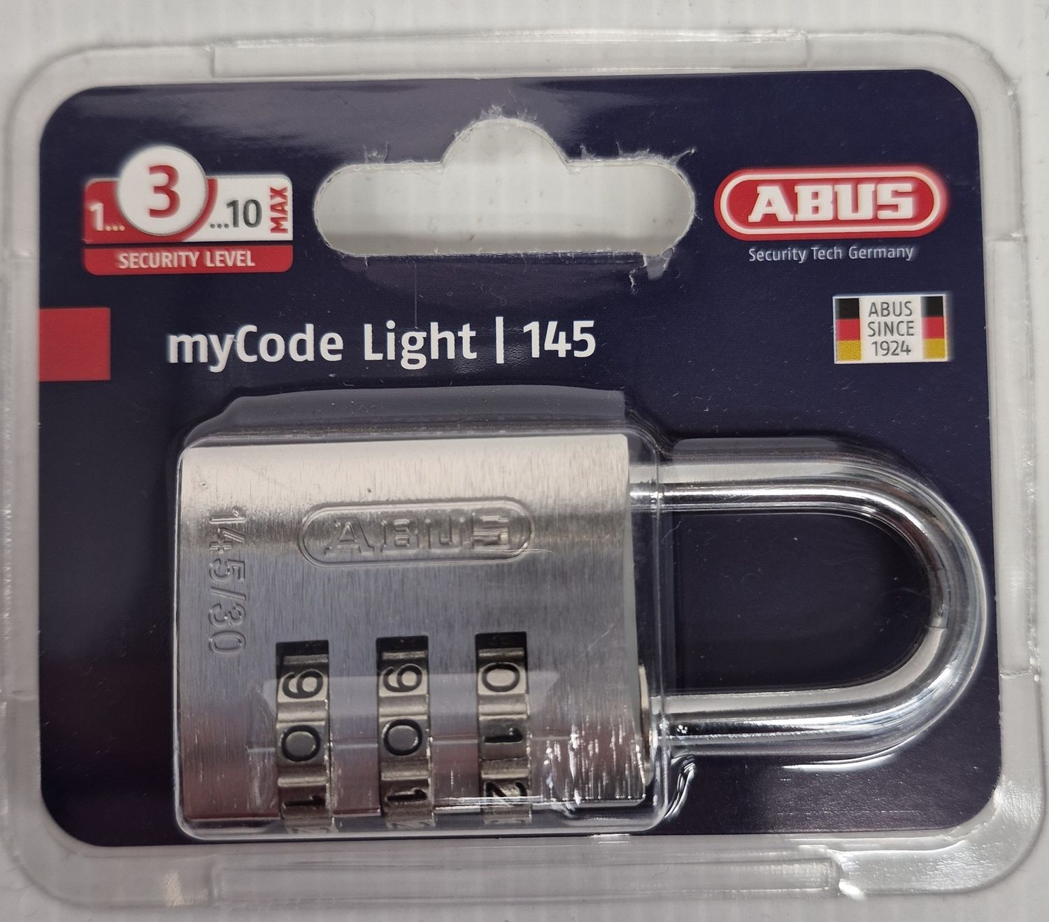 ABUS COMBINATION SILVER PADLOCK