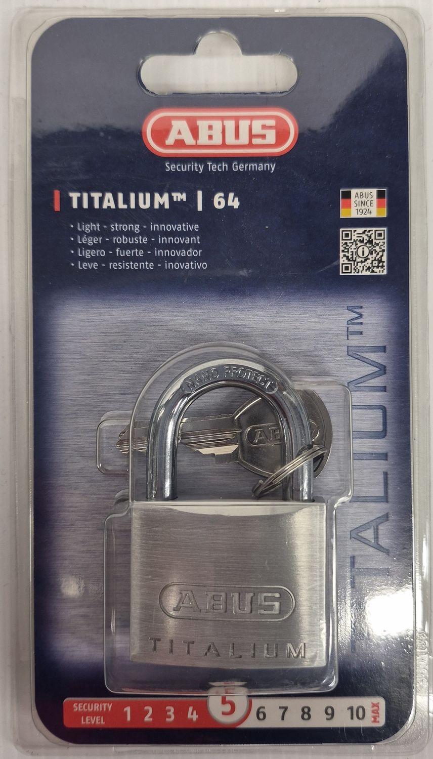 64TI/40 TITANIUM PADLOCK